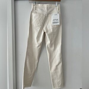Frame Denim White Straight-Leg Jeans